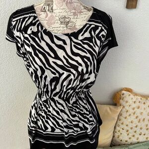 Black and White Zebra Print Dress